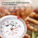GOURMEO Premium Fleischthermometer 2-in-1 (Fleisch und Ofentemperatur) aus Edelstahl / Bratenthermometer / Grillthermometer / Ofenthermometer | mit 2 Jahren Zufriedenheitsgarantie - 5