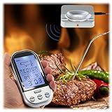 MAIKEHIGH Wireless Remote Digital-Barbecue Thermometer, Monitor Fleisch Temperaturen für BBQ Kochen, Raucher, Grill, Ofen, Fleisch