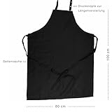 Hier grillt der Chef persönlich – Grillschürze, Kochschürze, Latzschürze mit verstellbarem Nackenband und Seitentasche – Grillkönig Edition - 3